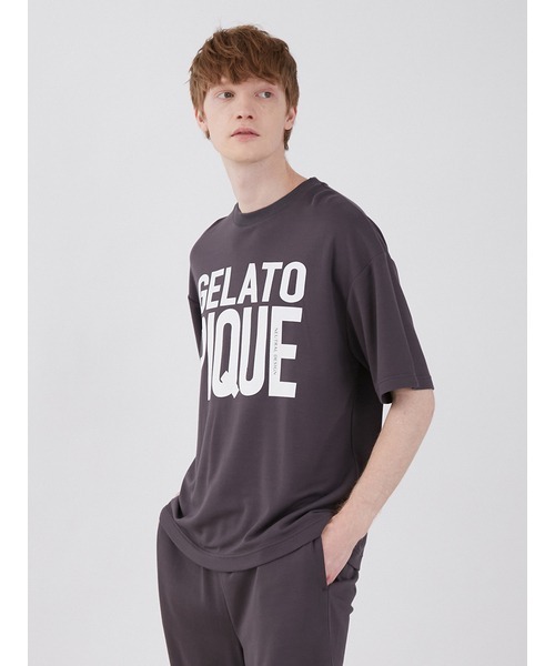gelato pique(ジェラートピケ)の「【UNISEX】ワンポイントBIGロゴプルオーバー(Tシャツ/カットソー・レディース・ダークグレー/アイボリー・S-M/M-L)」の13枚目の写真