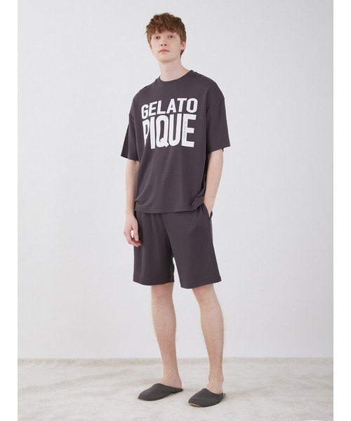 gelato pique(ジェラートピケ)の「【UNISEX】ワンポイントBIGロゴプルオーバー(Tシャツ/カットソー・レディース・ダークグレー/アイボリー・S-M/M-L)」の14枚目の写真