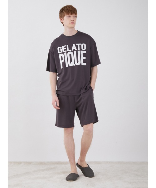 gelato pique(ジェラートピケ)の「【UNISEX】ワンポイントBIGロゴプルオーバー(Tシャツ/カットソー・レディース・ダークグレー/アイボリー・S-M/M-L)」の15枚目の写真