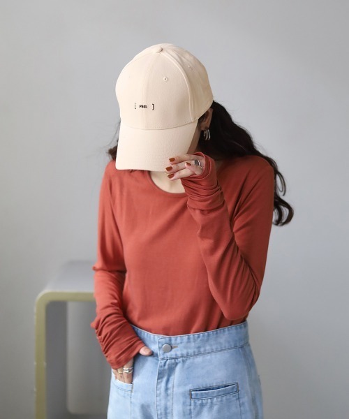 Bab（バブ）の「ロゴ刺繍キャップ（キャップ・レディース・ベージュ/オフホワイト・ONESIZE）」の5枚目の写真