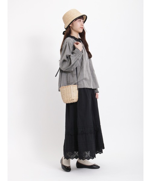 Samansa Mos2(サマンサ モスモス)の「ダブルガーゼ襟レースブラウス(シャツ/ブラウス・レディース・ベージュ/ブラック/オフホワイト・フリ-)」の18枚目の写真