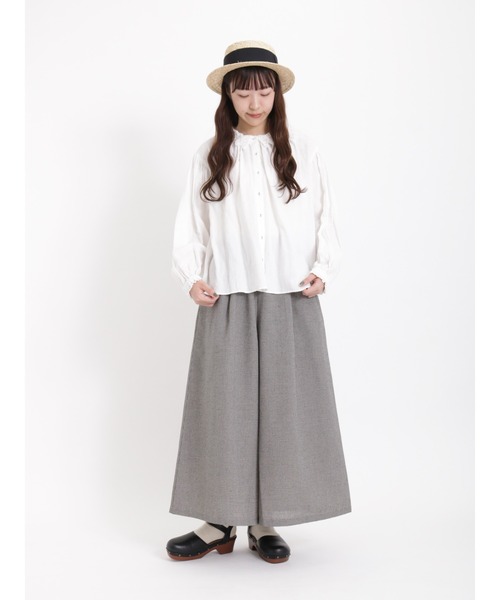 Samansa Mos2(サマンサ モスモス)の「ダブルガーゼ襟レースブラウス(シャツ/ブラウス・レディース・ベージュ/ブラック/オフホワイト・フリ-)」の7枚目の写真