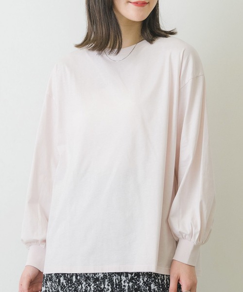 RETRO GIRL（レトロガール）の「シルケットロンTee（Tシャツ/カットソー・レディース・ブルー/ピンク/ホワイト/ライトグレー・FREE）」の4枚目の写真