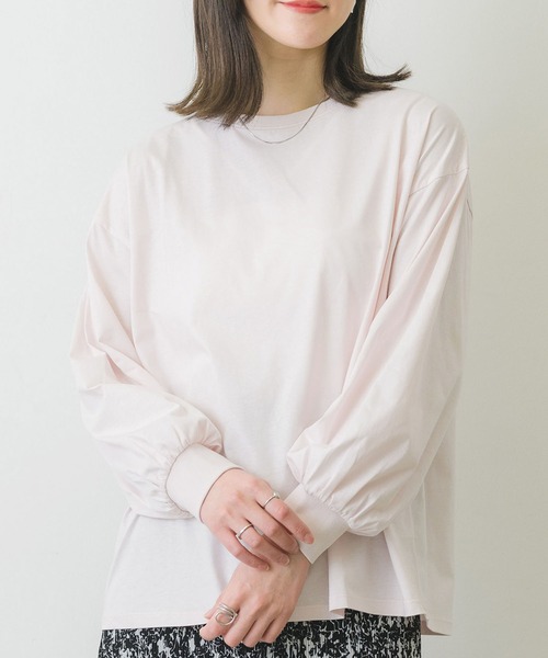 RETRO GIRL（レトロガール）の「シルケットロンTee（Tシャツ/カットソー・レディース・ブルー/ピンク/ホワイト/ライトグレー・FREE）」の6枚目の写真