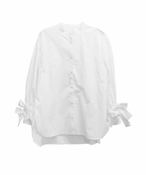 DONOBAN(ドノバン)の「袖リボンブラウス(シャツ/ブラウス・レディース・ブルー系その他/ブルー系その他2/ホワイト/ストライプ/グレイッシュベージュ/ピンク系その他・FREE)」の9枚目の写真