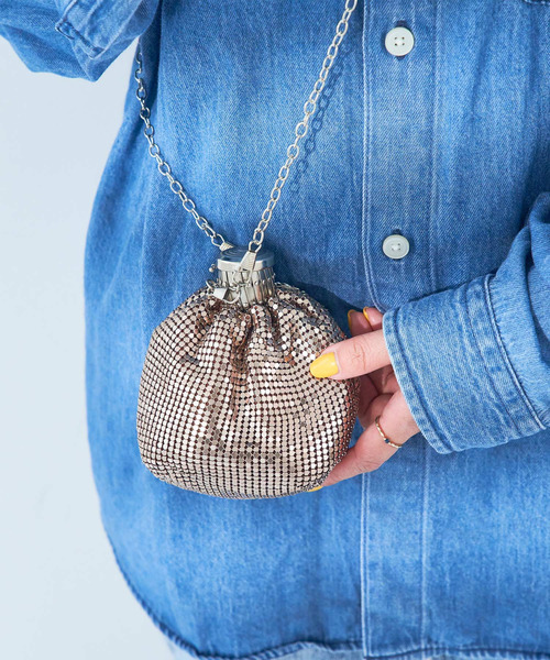 macaroni edge（マカロニエッジ）の「〈macaroni edge/マカロニエッジ〉ジャバラポーチ（ショルダーバッグ・レディース・ブロンズ/シルバー/ブラック/ゴールド・ONE SIZE）」の12枚目の写真