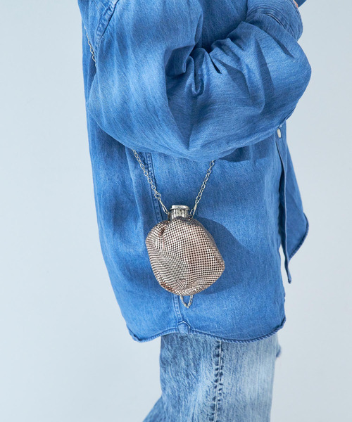 macaroni edge（マカロニエッジ）の「〈macaroni edge/マカロニエッジ〉ジャバラポーチ（ショルダーバッグ・レディース・ブロンズ/シルバー/ブラック/ゴールド・ONE SIZE）」の9枚目の写真