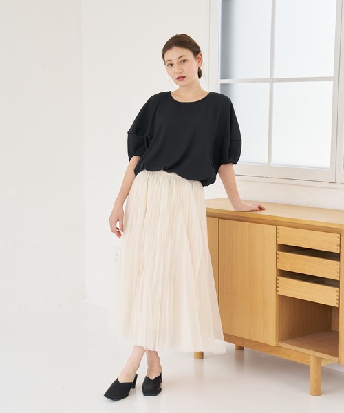 a:mure(アミュール)の「チュールスカート(スカート・レディース・ブラック/ホワイト・F)」の9枚目の写真