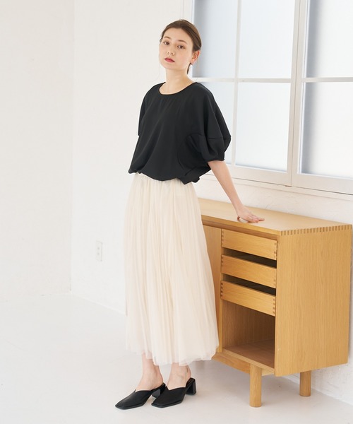 a:mure(アミュール)の「チュールスカート(スカート・レディース・ブラック/ホワイト・F)」の10枚目の写真