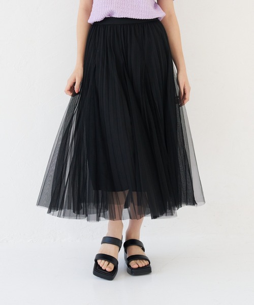 a:mure(アミュール)の「チュールスカート(スカート・レディース・ブラック/ホワイト・F)」の16枚目の写真