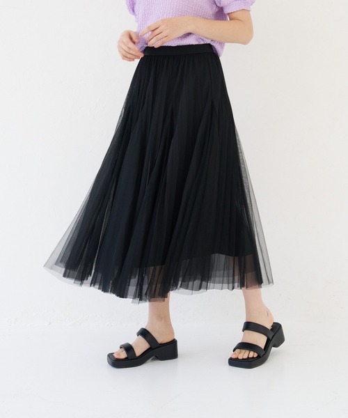 a:mure(アミュール)の「チュールスカート(スカート・レディース・ブラック/ホワイト・F)」の17枚目の写真
