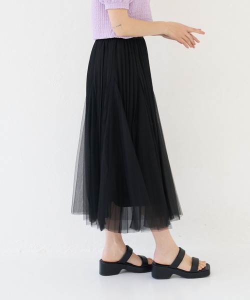 a:mure(アミュール)の「チュールスカート(スカート・レディース・ブラック/ホワイト・F)」の22枚目の写真