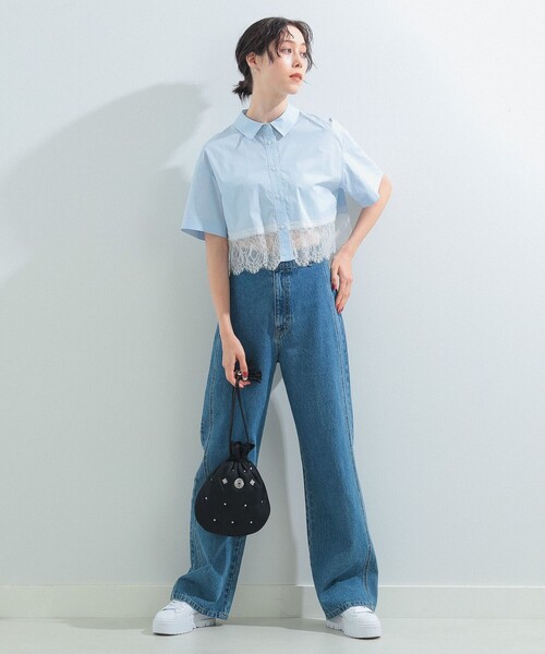 CONTROL FREAK / CTFK（コントロールフリーク）の「CONTROL FREAK / スタッズ コンチョ 巾着 バッグ（ハンドバッグ・レディース・ブラック/オリーブ・ONE SIZE）」の3枚目の写真