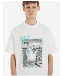 【関税込み】Maison Kitsune グリーン Sunset Postcard Tシャツ Maison Kitsuné Sunset Postcard Tシャツ | グリーン | FARFETCH JP
