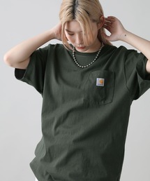 Carhartt/カーハート オーバーサイズ ワンポイントロゴ ポケ付き半袖Tシャツ