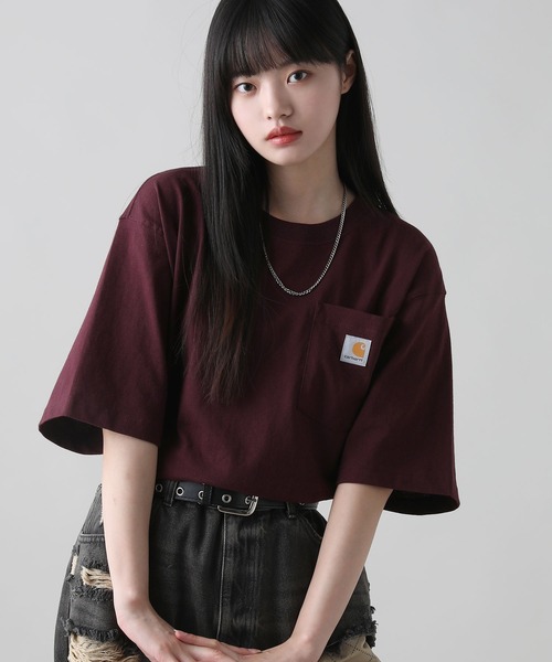 Carhartt(カーハート)の「Carhartt/カーハート オーバーサイズ ワンポイントロゴ ポケ付き半袖Tシャツ(Tシャツ/カットソー・メンズ・ヘザーグレー/ブラック/ブラウン系その他/ブルー系その他3/グリーン系その他2/ダークカーキ/ネイビー/ホワイト/ベージュ系その他/ボルドー/ヘザーチャコール・M/XL/L)」の11枚目の写真