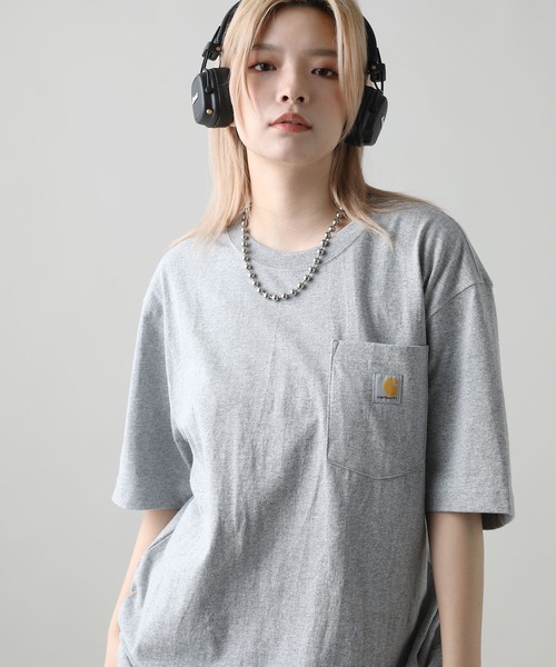 Carhartt(カーハート)の「Carhartt/カーハート オーバーサイズ ワンポイントロゴ ポケ付き半袖Tシャツ(Tシャツ/カットソー・メンズ・ヘザーグレー/ブラック/ブラウン系その他/ブルー系その他3/グリーン系その他2/ダークカーキ/ネイビー/ホワイト/ベージュ系その他/ボルドー/ヘザーチャコール・M/XL/L)」の15枚目の写真