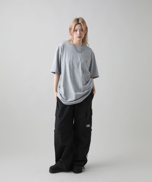 Carhartt(カーハート)の「Carhartt/カーハート オーバーサイズ ワンポイントロゴ ポケ付き半袖Tシャツ(Tシャツ/カットソー・メンズ・ヘザーグレー/ブラック/ブラウン系その他/ブルー系その他3/グリーン系その他2/ダークカーキ/ネイビー/ホワイト/ベージュ系その他/ボルドー/ヘザーチャコール・M/XL/L)」の18枚目の写真