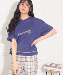 PINK-latte（ピンクラテ）の「◆エンボスロゴTシャツ（Tシャツ/カットソー・キッズ）」