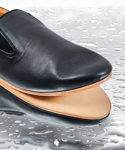 PADRONE（パドローネ）の「PADRONE ARCOLLETTA PADRONE アルコレッタ パドローネ / INSTEP GORE SHOES WP 別注ウォータープルーフインステップサイドゴアレザーシューズ ダンスシューズ スリッポンシューズ プレーントゥレザーシューズ 防水 撥水 日本製 / AP8185-2216（スリッポン・メンズ・キャメル/ダークブラウン/ブラック・40/41/42）」の7枚目の写真