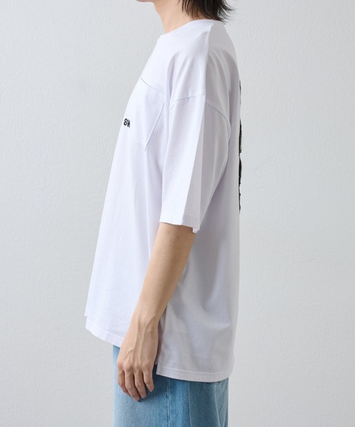 COLONY 2139（コロニートゥーワンスリーナイン）の「さがら刺繍半袖T（Tシャツ/カットソー・メンズ・ブラック/ホワイト・MEDIUM/LARGE）」の8枚目の写真