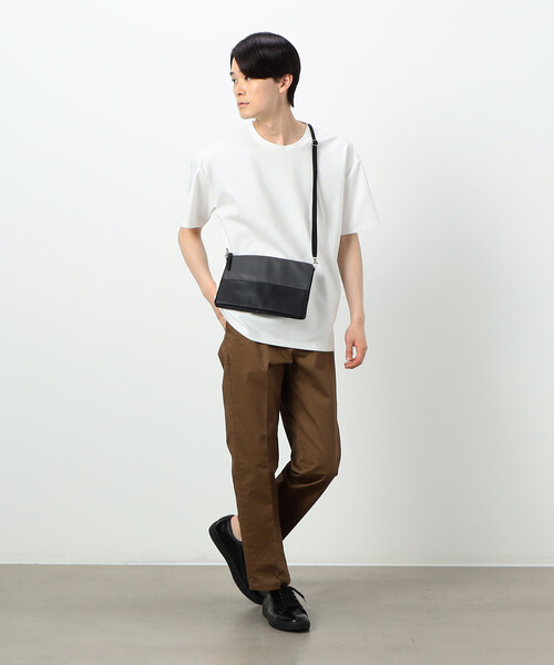 COMME　CA COMMUNE（コムサコミューン）の「★雑誌掲載商品★ フェイクレザー バイカラー スクエアーショルダーバッグ（ショルダーバッグ・メンズ・ネイビー/ブラック×グレー/オリーブ/オリーブ×ブラック・FREE）」の20枚目の写真