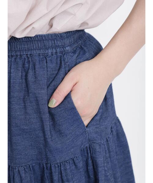 Samansa Mos2(サマンサ モスモス)の「デニムティアードスカート(スカート・レディース・ネイビー・F)」の15枚目の写真