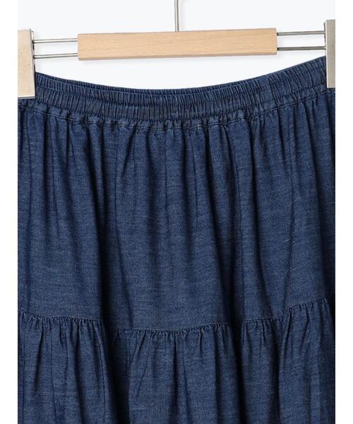 Samansa Mos2(サマンサ モスモス)の「デニムティアードスカート(スカート・レディース・ネイビー・F)」の21枚目の写真