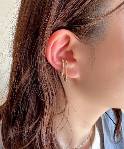 CALIFORNIA OUTFITTERS（カリフォルニア アウトフィッターズ）の「3-ROUGH DOUBLE EARCUFF/ダブル イヤーカフ【LULKA-ルールカ-】（イヤーカフ・レディース・シルバー/ゴールド・FREE）」の6枚目の写真