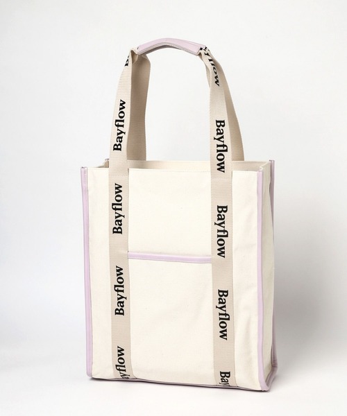 BAYFLOW(ベイフロー)の「オトナカツロゴテープトート(トートバッグ・レディース・オレンジ/ラベンダー/イエロー/ピンク/ホワイト/グリーン/レッド/ブラック/ブルー・FREE)」の6枚目の写真