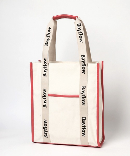 BAYFLOW(ベイフロー)の「オトナカツロゴテープトート(トートバッグ・レディース・オレンジ/ラベンダー/イエロー/ピンク/ホワイト/グリーン/レッド/ブラック/ブルー・FREE)」の8枚目の写真
