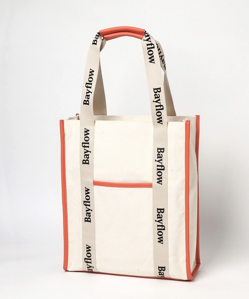 BAYFLOW(ベイフロー)の「オトナカツロゴテープトート(トートバッグ・レディース・オレンジ/ラベンダー/イエロー/ピンク/ホワイト/グリーン/レッド/ブラック/ブルー・FREE)」の9枚目の写真