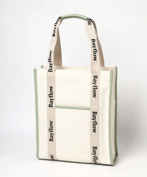 BAYFLOW(ベイフロー)の「オトナカツロゴテープトート(トートバッグ・レディース・オレンジ/ラベンダー/イエロー/ピンク/ホワイト/グリーン/レッド/ブラック/ブルー・FREE)」の4枚目の写真