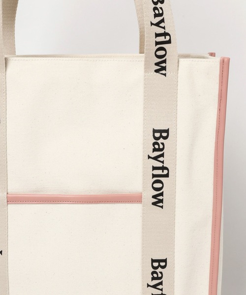 BAYFLOW(ベイフロー)の「オトナカツロゴテープトート(トートバッグ・レディース・オレンジ/ラベンダー/イエロー/ピンク/ホワイト/グリーン/レッド/ブラック/ブルー・FREE)」の10枚目の写真