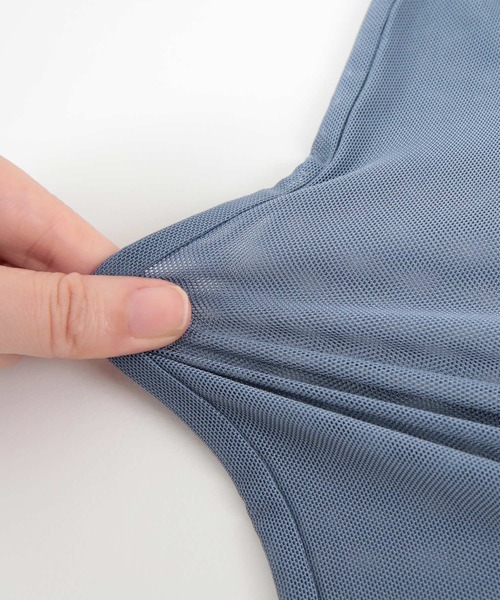 UR'S（ユアーズ）の「シアーボートネックプルオーバー（Tシャツ/カットソー・レディース・ブルー/ブラック/クリーム/ホワイト/チャコール/ネイビー/ピンク・M/S/L）」の9枚目の写真