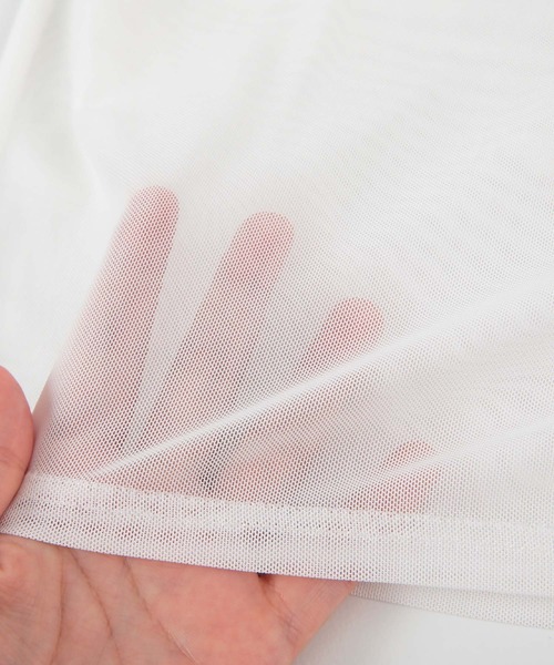 UR'S（ユアーズ）の「シアーボートネックプルオーバー（Tシャツ/カットソー・レディース・ブルー/ブラック/クリーム/ホワイト/チャコール/ネイビー/ピンク・M/S/L）」の10枚目の写真