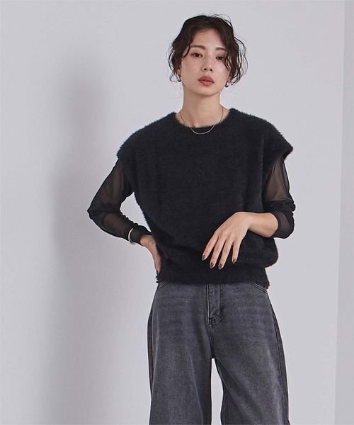 tシャツ 「追加3」シアーボートネックプルオーバー レディース シアーボートネックプルオーバー（Tシャツ/カットソー）｜ur's
