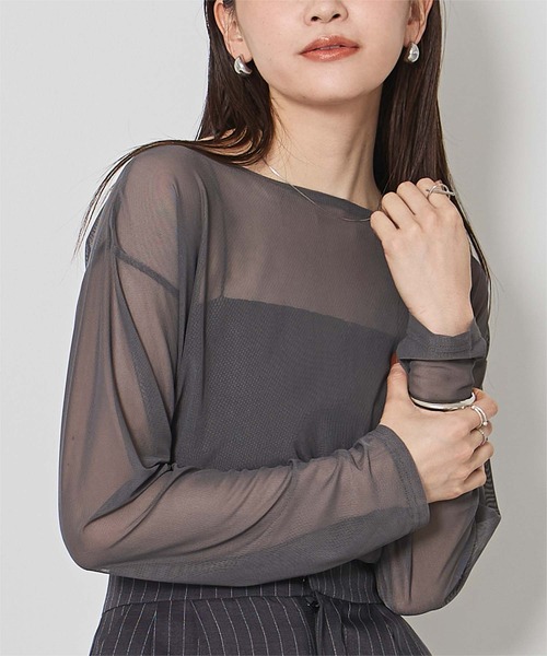 シアーボートネックプルオーバー（Tシャツ/カットソー）｜ur's