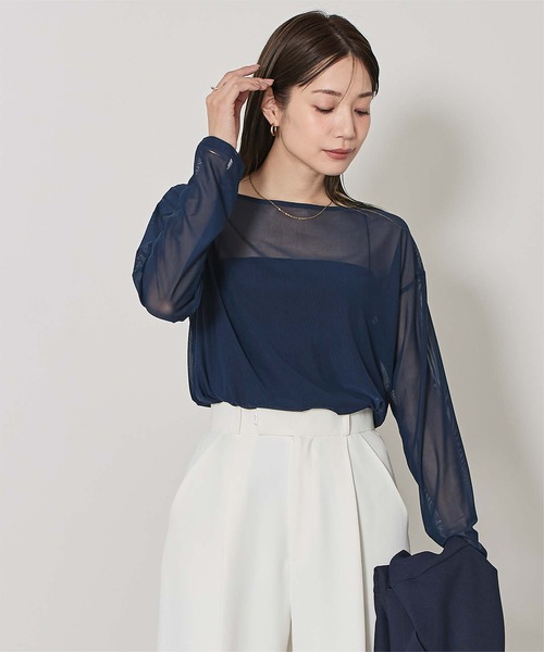 シアーボートネックプルオーバー（Tシャツ/カットソー）｜ur's