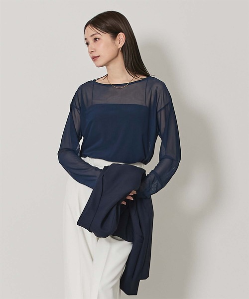 シアーボートネックプルオーバー（Tシャツ/カットソー）｜ur's