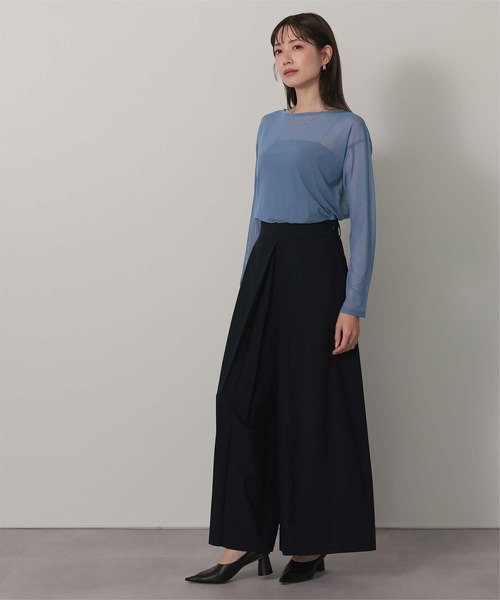 tシャツ 「追加3」シアーボートネックプルオーバー レディース 追加》シアーボートネックプルオーバー（Tシャツ／カットソー