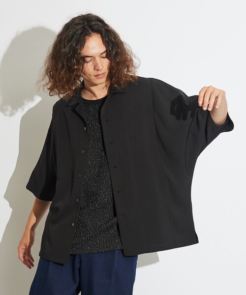 tk.TAKEO KIKUCHI（ティーケータケオキクチ）の「◆ムササビドルマンシャツ（シャツ/ブラウス・メンズ・ブラック/ネイビー/ライトベージュ・88）」の15枚目の写真