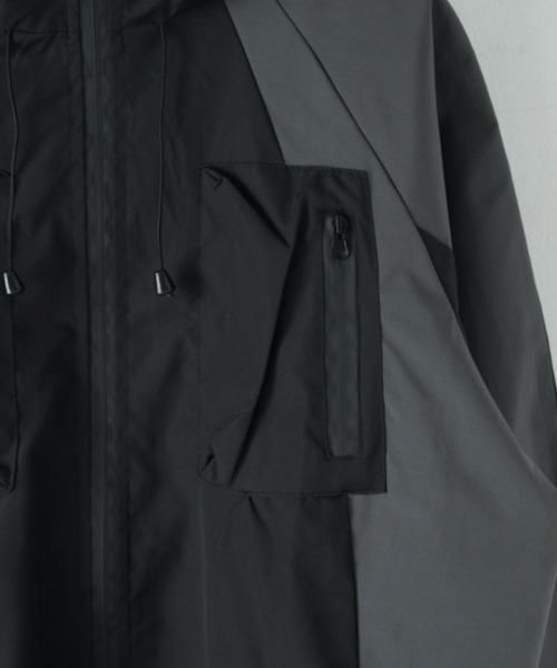 WEGO（ウィゴー）の「WEGO/【一部店限定】ポケットバイカラーウィンドブレーカー（マウンテンパーカー・レディース・グレー/ブラック・FREE）」の16枚目の写真