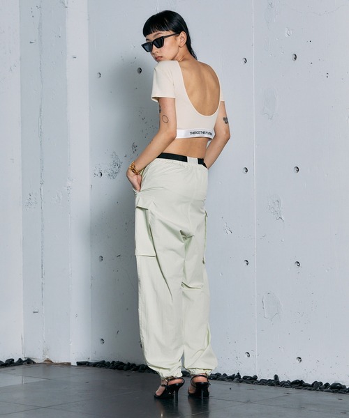 THINGS THAT MATTER（シングス ザット マター）の「THINGS THAT MATTER  VINTAGE TYPEWRITER WORK PANTS（カーゴパンツ・レディース・ラベンダー/イエロー/ブラック/ホワイト・1/2）」の11枚目の写真