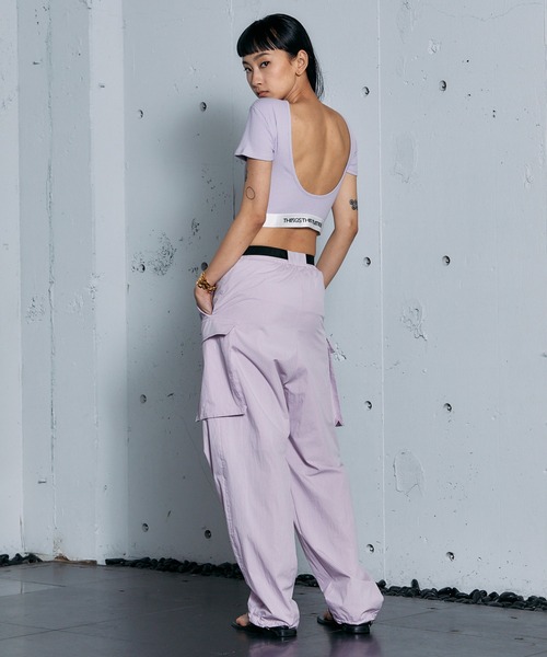 THINGS THAT MATTER（シングス ザット マター）の「THINGS THAT MATTER  VINTAGE TYPEWRITER WORK PANTS（カーゴパンツ・レディース・ラベンダー/イエロー/ブラック/ホワイト・1/2）」の21枚目の写真