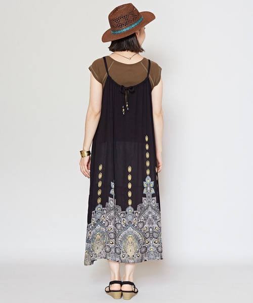 チャイハネ（チャイハネ）の「【チャイハネ】ジュピラキャミワンピース（ワンピース・レディース・ブラック/パープル/ホワイト/オレンジ/ターコイズブルー/イエロー/グリーン/ピンク・FREE）」の21枚目の写真