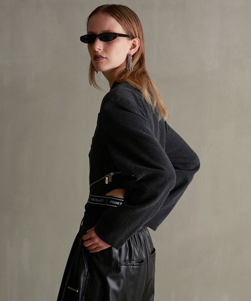 PRANK PROJECT(プランクプロジェクト)の「ロンパースジャケット / Rompers jacket(テーラードジャケット・レディース・グレー/ブラック・FREE)」の5枚目の写真