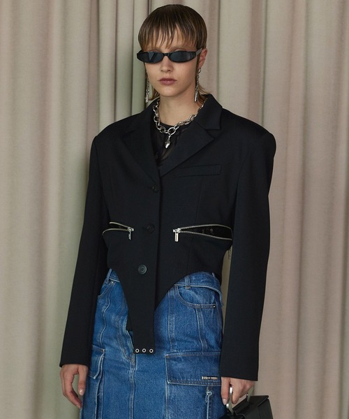 PRANK PROJECT(プランクプロジェクト)の「ロンパースジャケット / Rompers jacket(テーラードジャケット・レディース・グレー/ブラック・FREE)」の21枚目の写真