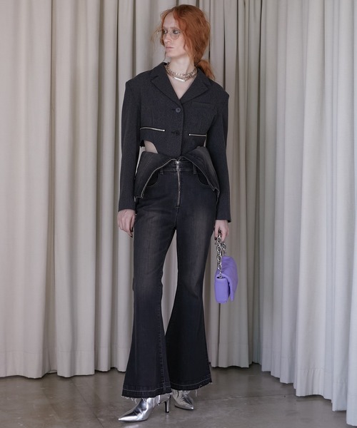 PRANK PROJECT(プランクプロジェクト)の「ロンパースジャケット / Rompers jacket(テーラードジャケット・レディース・グレー/ブラック・FREE)」の22枚目の写真