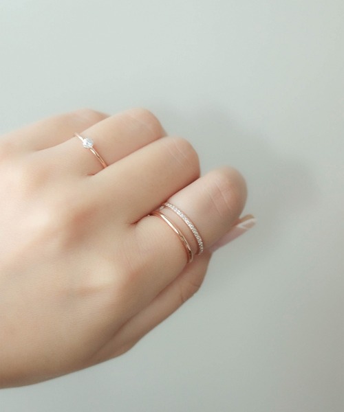ebine（エビネ）の「Zirconia Combi Ring　金属アレルギー対応 サージカルステンレス（リング・レディース・ピンクゴールド/ゴールド/シルバー・11号/9号/16号/13号）」の19枚目の写真